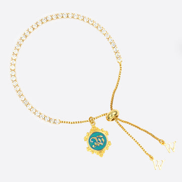 WYN Retro Design Color Bracelet - Smile - Lake Green