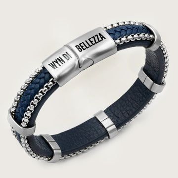WYN Leather Braided Bracelet - Wisdom - Silver