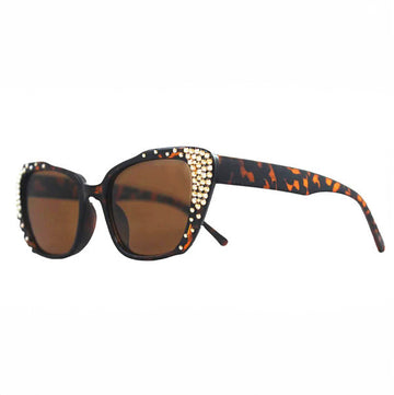 Jimmy Crystal New York Crystal Handmade Limited Edition Fashion Sunglasses (Retro Cat's Eye Style)