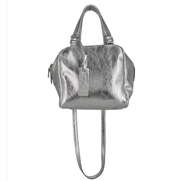 Marco Masi Milano Fashion Medium Handle Side Back Bag - Glacier Silver