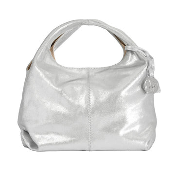 Marco Masi Milano Calfskin Silver Soft Tote - Glacier Silver